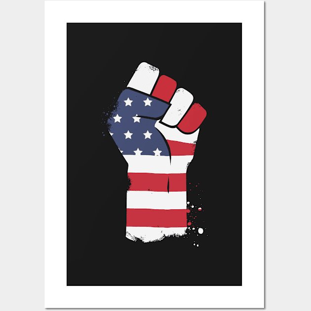 USA 4th July T-Shirt Independence Patriots Day Wall Art by BrightGift